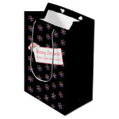 kerstgeheim kerstkerstkerstkerstkerstkerstman, zwa medium cadeauzakje (Voorkant Gekanteld)