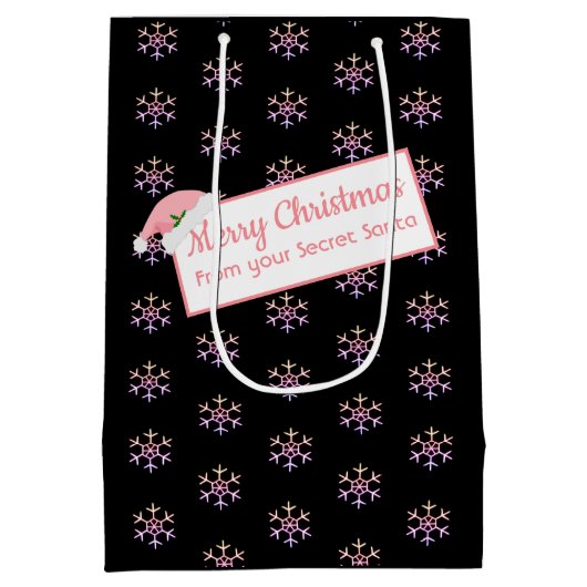 kerstgeheim kerstkerstkerstkerstkerstkerstman, zwa medium cadeauzakje (Achterkant)