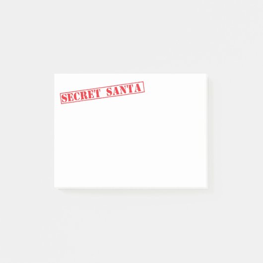 Kerstgeheim Santa Holiday Gift Rood en Wit Post-it® Notes (Voorkant)