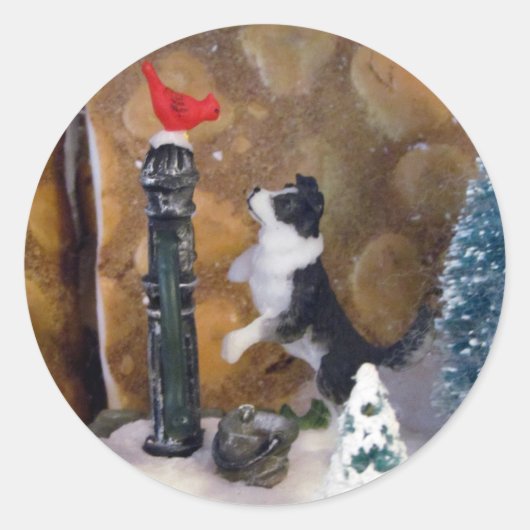 Kerstgeheimen Ronde Sticker (Voorkant)