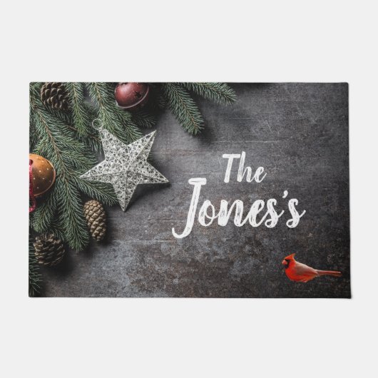 Kerstgeïnspireerde aangepaste deurmat (Voorkant)