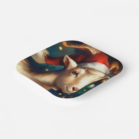 kerstgeit 1 papieren bordje (Gebogen)