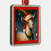 Kerstgeit 2 metalen ornament (Rechts)
