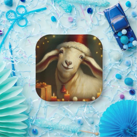 Kerstgeit 3 papieren bordje (Feest)