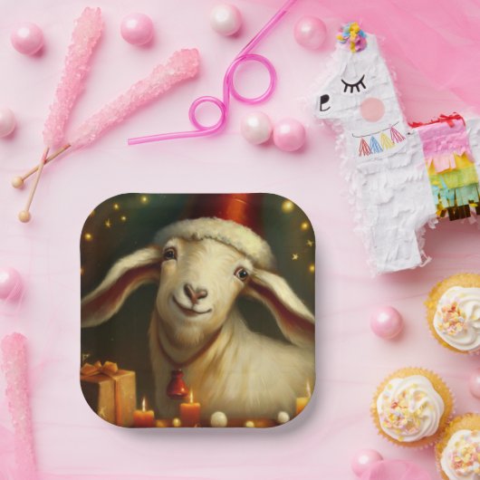 Kerstgeit 3 papieren bordje (Feest)