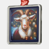 Kerstgeit 4 metalen ornament (Links)