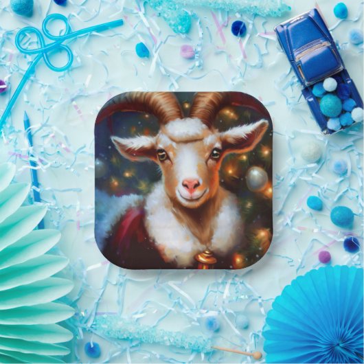 Kerstgeit 4 papieren bordje (Feest)