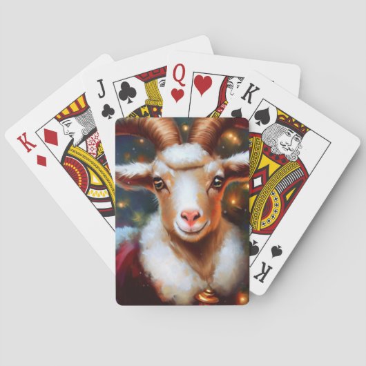 Kerstgeit (4) pokerkaarten (Achterkant)