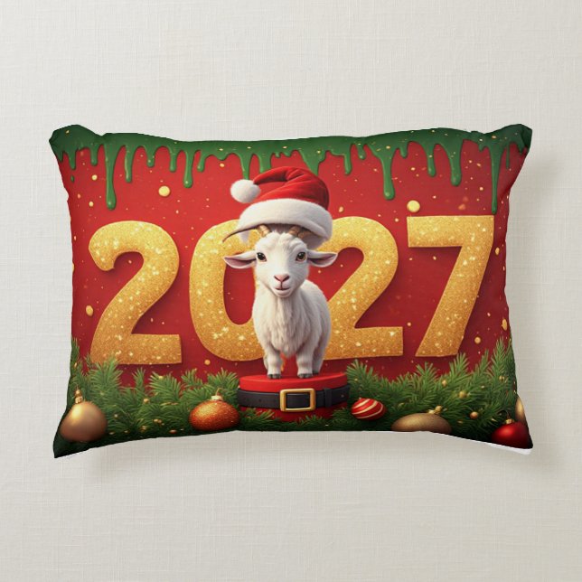 Kerstgeit Cozy Kerstcadeau Idee Accent Kussen (Voorkant)