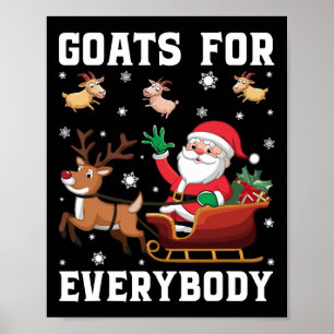 Kerstgeit Funny Goat Voor Iedereen Poster