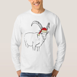 Kerstgeit Grappig Festief Kerstman Dier Humor T-shirt