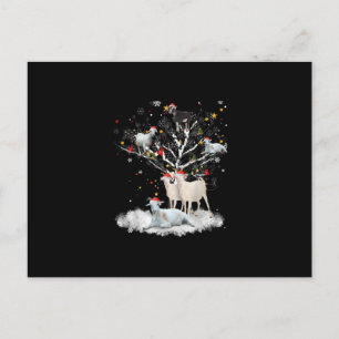 kerstgeit in de boom Funny Santa Goat Lover Gift Aankondigingskaart