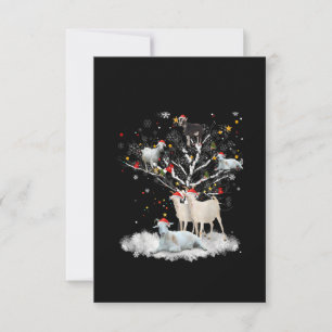 kerstgeit in de boom Funny Santa Goat Lover Gift Bedankkaart