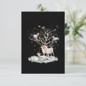 kerstgeit in de boom Funny Santa Goat Lover Gift Bedankkaart (Staand voorkant)
