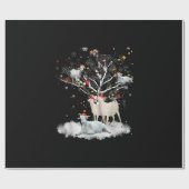 kerstgeit in de boom Funny Santa Goat Lover Gift Cadeaupapier (Vlak)