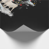 kerstgeit in de boom Funny Santa Goat Lover Gift Cadeaupapier (Hoek)