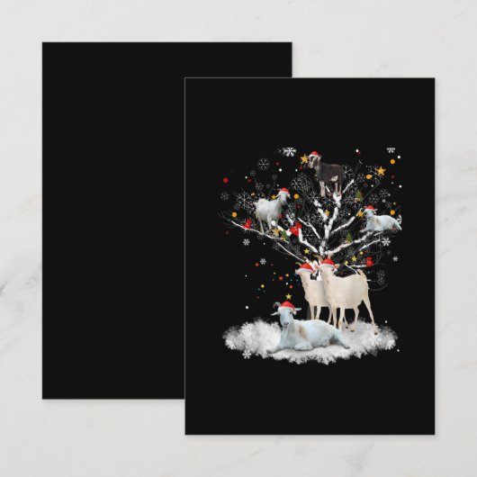kerstgeit in de boom Funny Santa Goat Lover Gift Informatiekaartje (Voorkant / Achterkant)