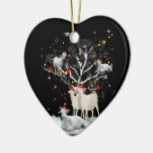 kerstgeit in de boom Funny Santa Goat Lover Gift Keramisch Ornament (Links)