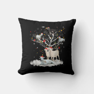 kerstgeit in de boom Funny Santa Goat Lover Gift Kussen