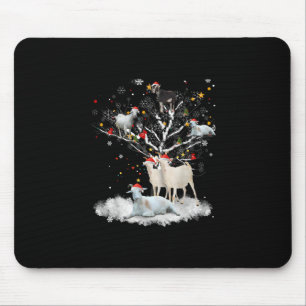 kerstgeit in de boom Funny Santa Goat Lover Gift Muismat