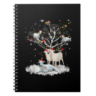 kerstgeit in de boom Funny Santa Goat Lover Gift Notitieboek