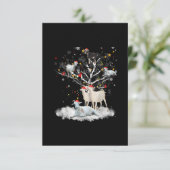 kerstgeit in de boom Funny Santa Goat Lover Gift RSVP Kaartje (Staand voorkant)
