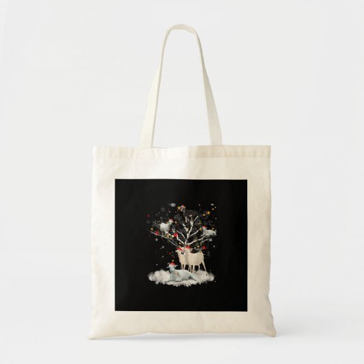 kerstgeit in de boom Funny Santa Goat Lover Gift Tote Bag (Voorkant)