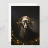 Kerstgeit kerstlicht feestdagenkaart (Voorkant / Achterkant)