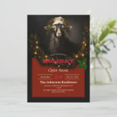 Kerstgeit kerstlicht kaart (Staand voorkant)