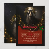 Kerstgeit kerstlicht kaart (Voorkant / Achterkant)