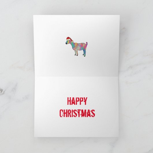 kerstgeit kleurd kaart (Binnen)
