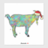 kerstgeit kleurd sticker (Vel)