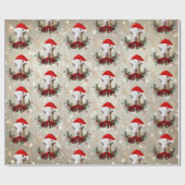  kerstgeit LaMancha Wreath Cadeaupapier (Vlak)