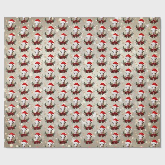  kerstgeit LaMancha Wreath Small Cadeaupapier (Vlak)