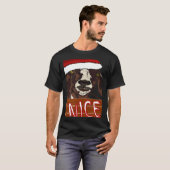 kerstgeit met kerstmis met kerstmis in Santa Hat N T-shirt (Voorkant volledig)