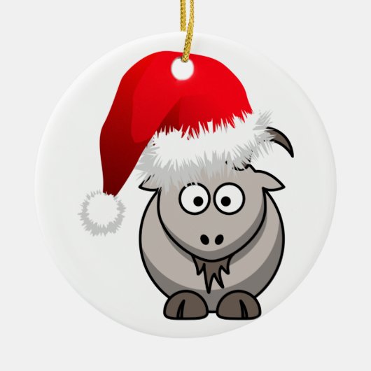 Kerstgeit online boerenbedrijf keramisch ornament (Voorkant)