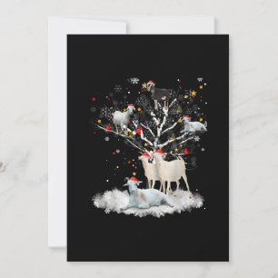 Kerstgeit Op Boom Grappige Kerstman Geit Liefhebbe Feestdagenkaart