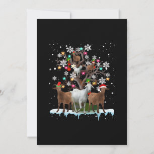 Kerstgeit Op Boom Kerstman Geit Liefhebbers Kaart