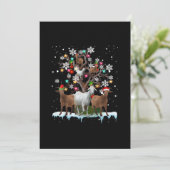 Kerstgeit Op Boom Kerstman Geit Liefhebbers Kaart (Staand voorkant)