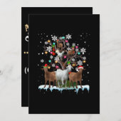 Kerstgeit Op Boom Kerstman Geit Liefhebbers Kaart (Voorkant / Achterkant)