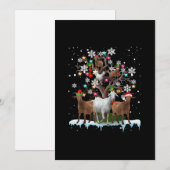 Kerstgeit op de Boom Santa Goat Lover Feestdagenkaart (Voorkant / Achterkant)