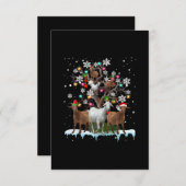 Kerstgeit op de Boom Santa Goat Lover Informatiekaartje (Voorkant / Achterkant)