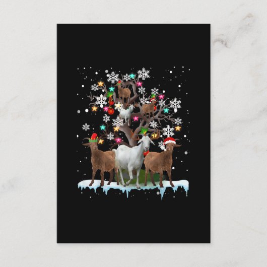 Kerstgeit op de Boom Santa Goat Lover Informatiekaartje (Voorkant)