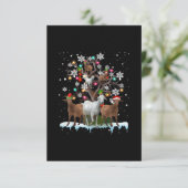 Kerstgeit op de Boom Santa Goat Lover Informatiekaartje (Staand voorkant)