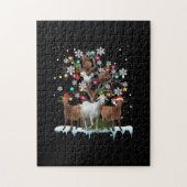 Kerstgeit op de Boom Santa Goat Lover Legpuzzel (Verticaal)