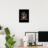 Kerstgeit op de Boom Santa Goat Lover Poster (Thuiskantoor)