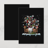 Kerstgeit op de Boom Santa Goat Lover RSVP Kaartje (Voorkant / Achterkant)