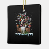 kerstgeit op de boomschildklier keramisch ornament (Links)