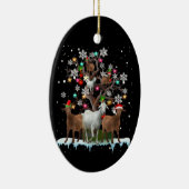 kerstgeit op de boomschildklier keramisch ornament (Rechts)