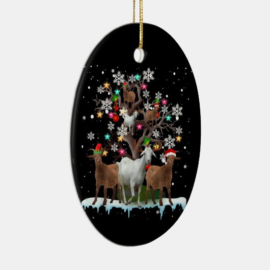 kerstgeit op de boomschildklier keramisch ornament (Rechts)